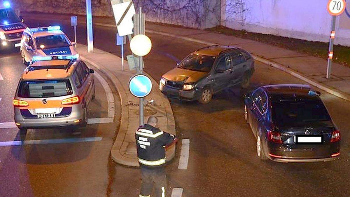 Ein Bild von der Unfallstelle in Wien