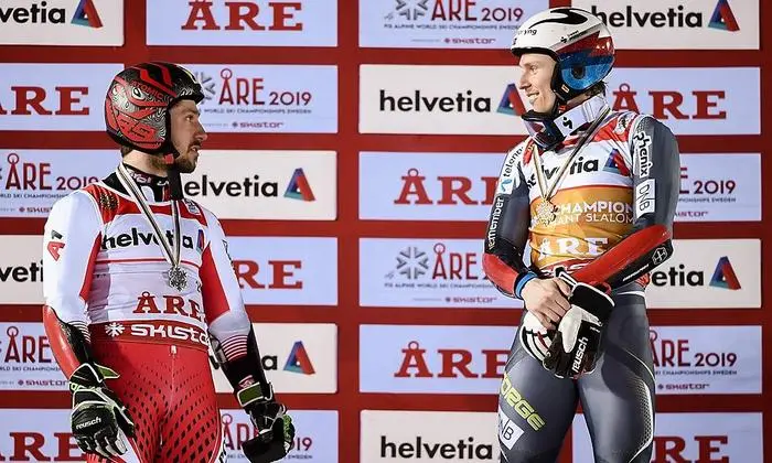 Marcel Hirscher und Henrik Kristoffersen standen oft zusammen auf dem Podest 