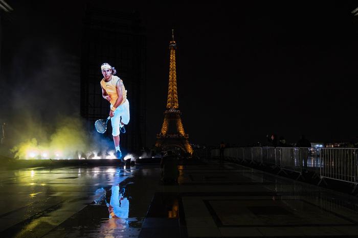 Paris ehrte Nadal mit einer großen Projektion beim Eiffelturm