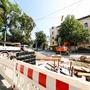 Fast fertig: Baustelle Leonhardstraße/Maiffredygasse beim Parkhotel