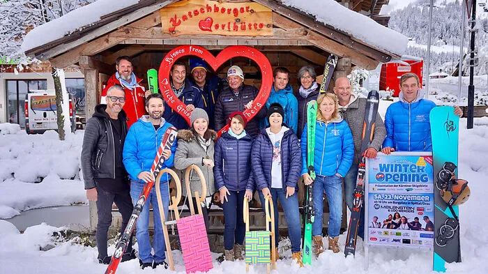 Vertreter der Skigebiete und der Spittaler Wirte freuen sich auf das Winter Opening