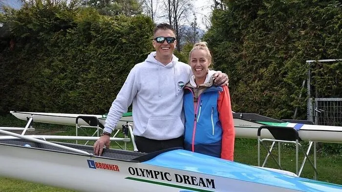 "Olympic Dream" heißt der neue Renn-Doppelzweier. Als Taufpaten fungierten Sissi Brunner-Schützelhofer und Markus Schützelhofer