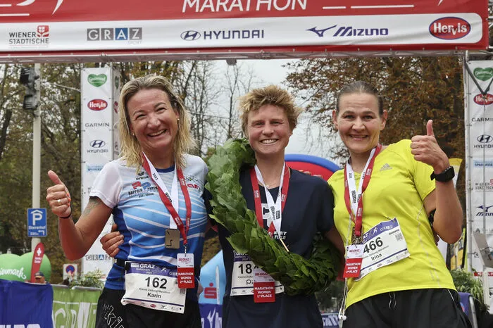Marathon, Frauen:  Pia von Keutz (GER) 2:57:05 Karin Rosenberger (AUT/Lannach) 3:13:57 Irina Hagedorn (GER) 3:14:19 