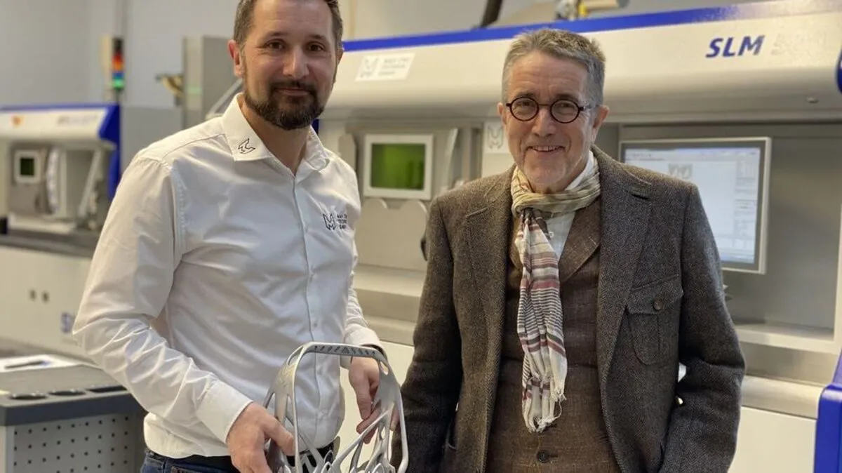 Vom 3D-Druck überzeugt: M&H-Chef Patrick Herzig mit Heinz Hollerweger