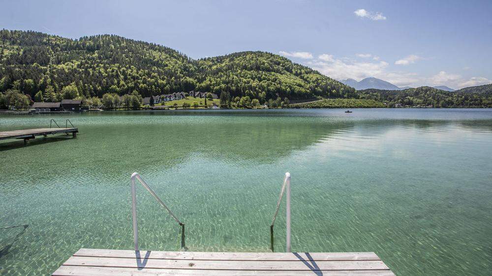 Der Klopeiner See hat die zweithöhste Sichttiefe (8,9 Meter) nach dem Weißensee (10,2 Meter)