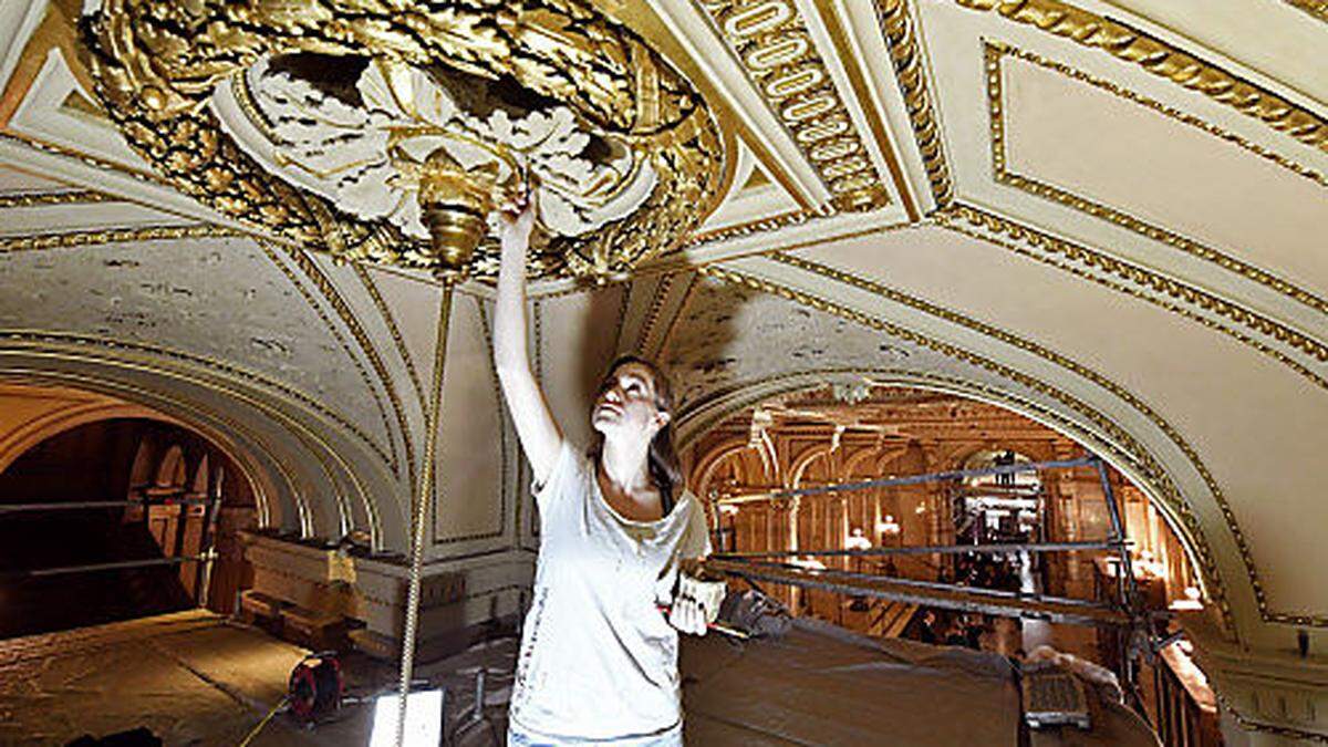 Renovierungsarbeiten in der Wiener Staatsoper