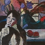 „Sinnende“, 1917, Porträt von Gertrude Holz 