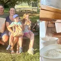 Altes Getreide, junge Generation: Die Familien Kohlmaier aus Pusarnitz (links) und Ebner aus St. Peter bauen alte, regionaltypische Getreidesorten an. Ein Teil der Ernte wird zu Mehl und Brot verarbeitet