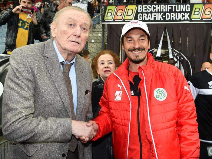 Ivica Vastic als Mattersburg-Trainer mit Ivica Osim.
