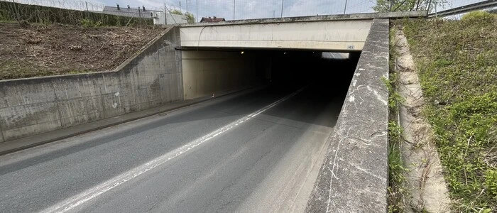 Zu sehen ist die Unterführung Wolfsberg Nord
