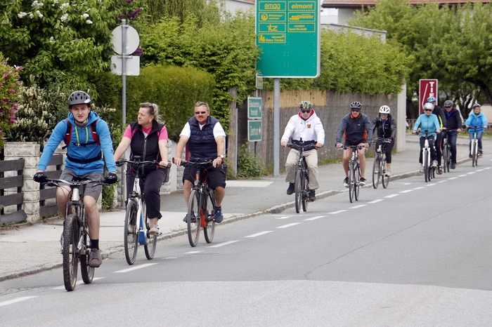 ...um kräftig in die Pedale zu strampeln.