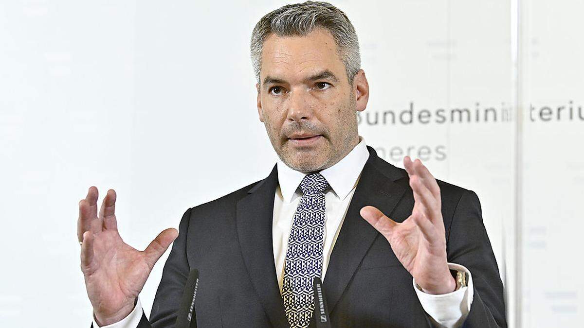 Innenminister Karl Nehammer (ÖVP) 