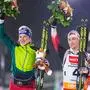 RUHPOLDING,GERMANY,28.DEC.21 - BIATHLON - World Team Challenge. Image shows Lisa Theresa Hauser and Felix Leitner (AUT).
Photo: GEPA pictures/ Gintare Karpaviciute