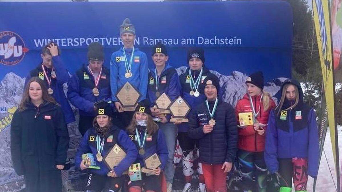 Die Ski Alpin-Zukunftshoffnungen des Skibezirks 4-Oberes Murtal 