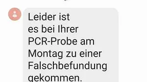 Das zweite SMS kam rund einen Tag später
