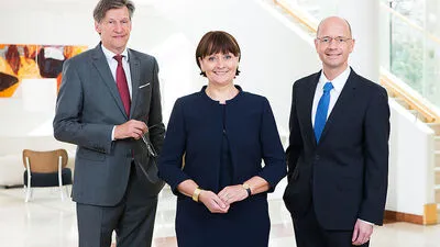 Das BKS-Vorstandstrio: Dieter Kraßnitzer, Herta Stockbauer, Wolfgang Mandl (von links) 