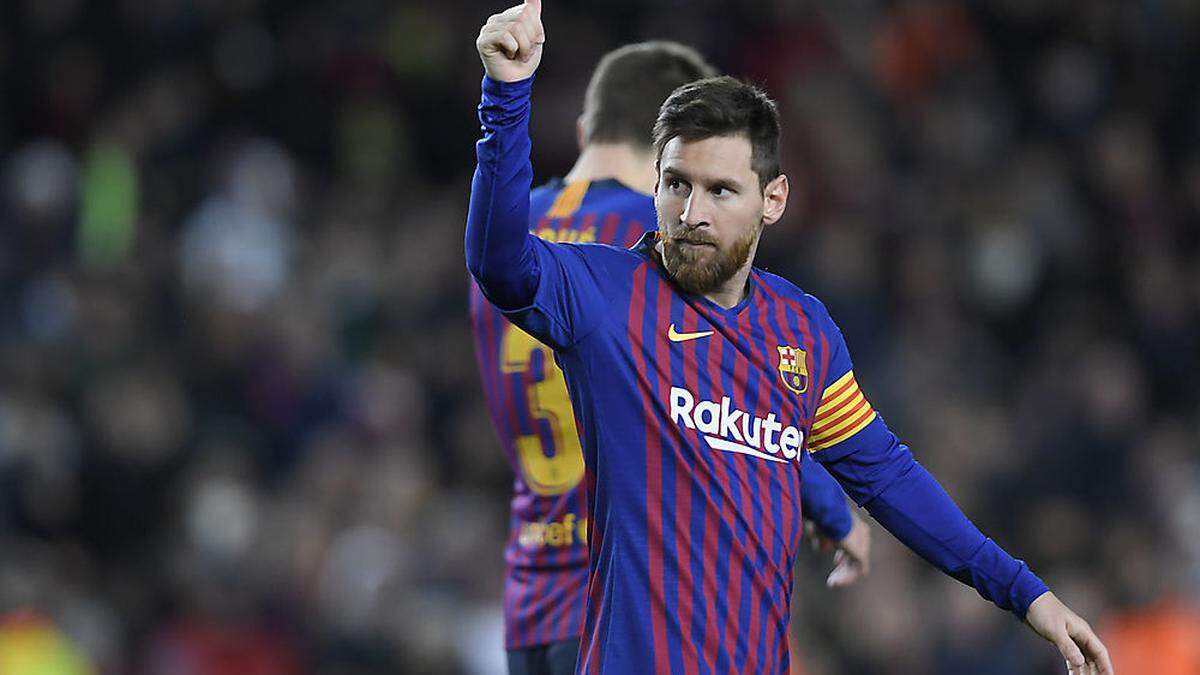 Lionel Messi  erzielte sein 400. Ligator für Barcelona