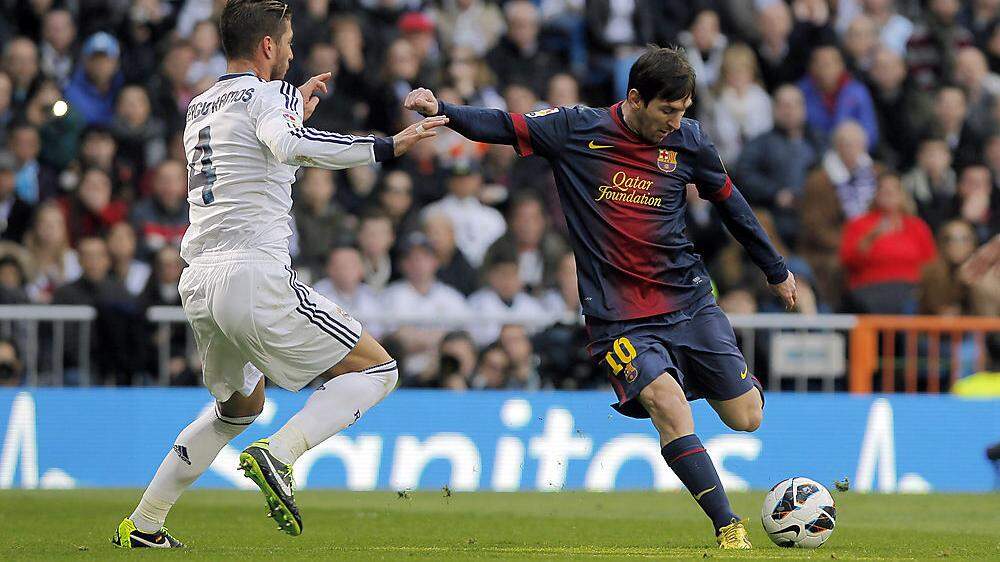 Die Kapitäne von Barcelona und Real Madrid: Lionel Messi und Sergio Ramos