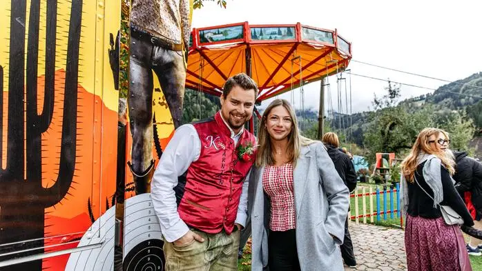 Die Gäste feierten am Matthias-Mayer-Platz und beim Gasthof Linder