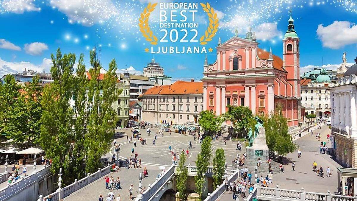 Ljubljana wurde zur besten Urlaubsstadt 2022 gewählt.