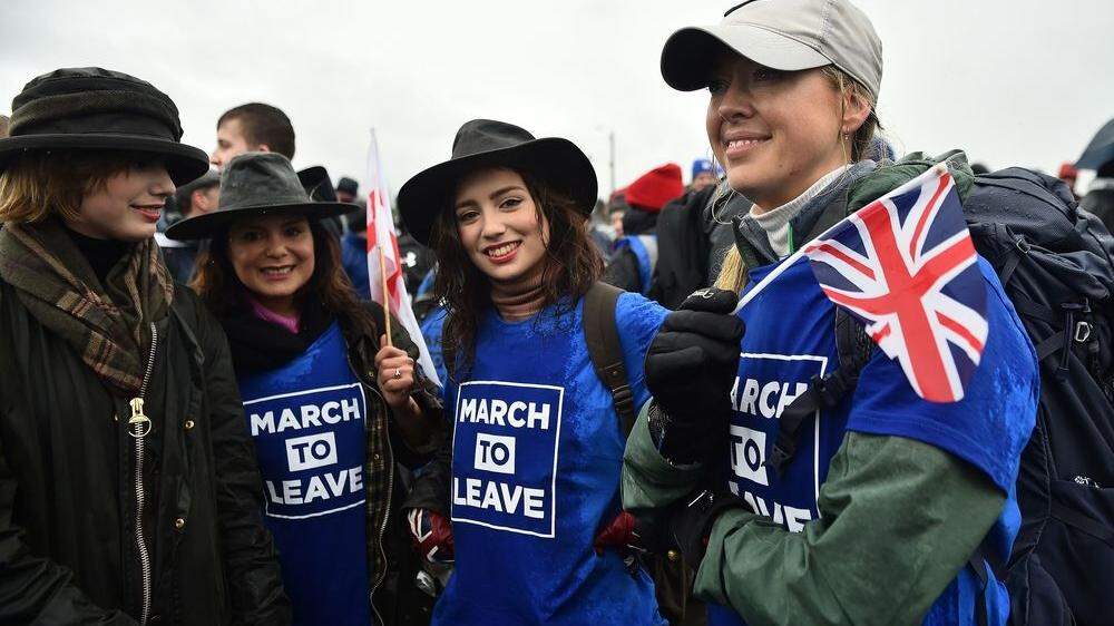 Brexit-Befürworter marschierten von Sunderland nach London