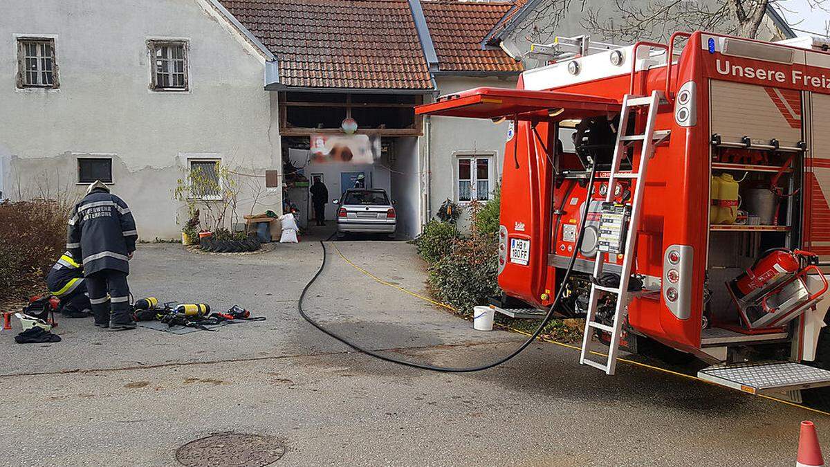 Die Freiwillige Feuerwehr Unterrohr war mit Atemschutz im Einsatz