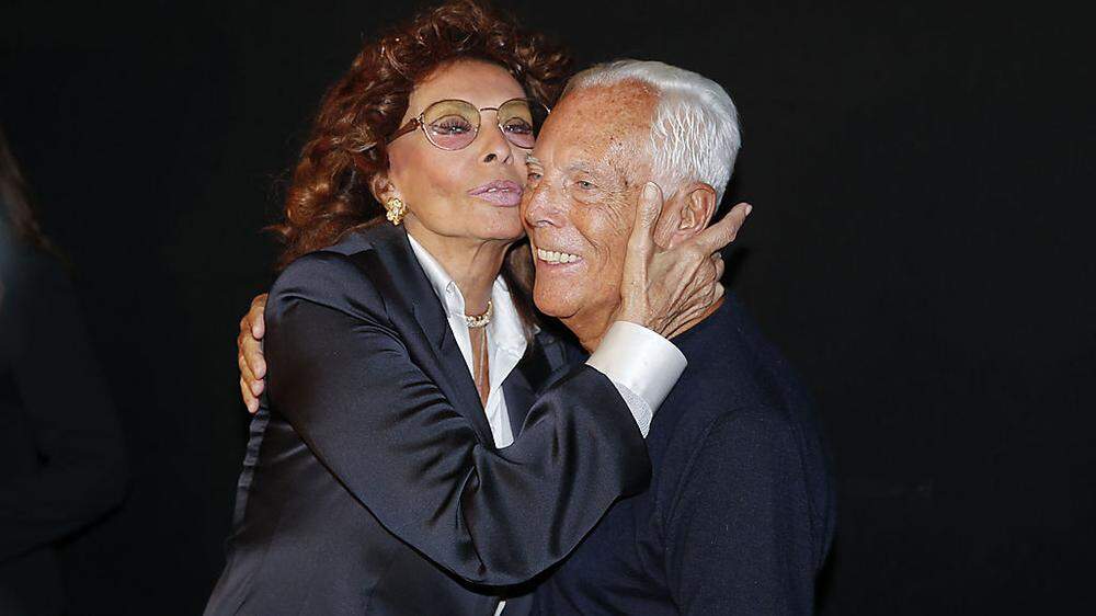 Enge Freunde: Schauspielerin Sophia Loren und Designer Giorgio Armani