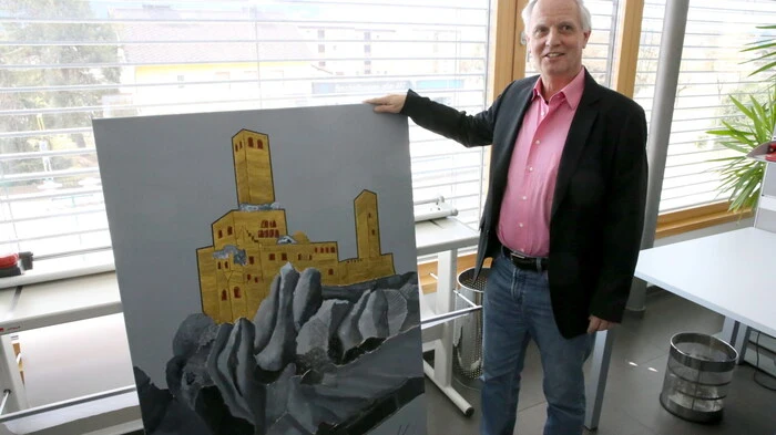 Werke in Acrylmischtechnik und Ölkreide,... 