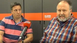 Kleine-Redakteure Christian Huemer und Christian Nerat