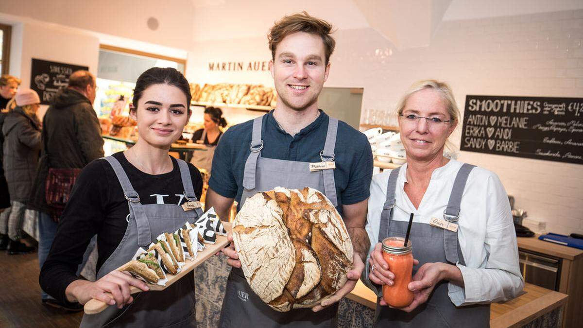 Pikante Snacks, Biobrot und gesunde Smoothies gibt es in der Bäckerei Auer am Alten Platz.