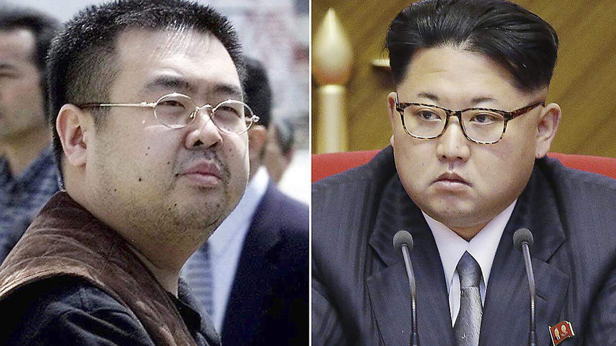 Kim Jong-nam und sein Halbbruder, der nordkoreanische Machthaber Kim Jong-un