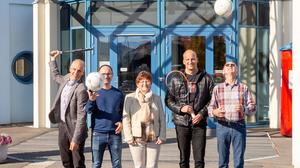 Direktor Siegfried Rohrhofer (NMS); Gottfried Krapfenbauer (Fußballakademie); Direktorin Hermine Sackl (BORG); Hannes Grabenhofer (Tennisakademie); Walter Gissing (Sportunion)