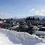 Die Parkplätze auf dem Dobratsch sind an starken Wintertagen prall gefüllt