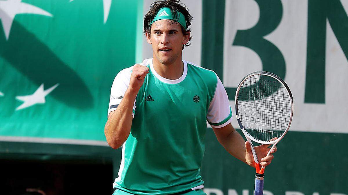 Dominic Thiem steht zum zweiten Mal im Paris-Viertelfinale