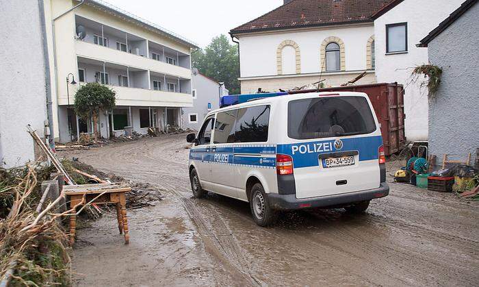 Die Polizei patrouilliert.