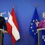Schallenberg, von der Leyen: erstes Abklopfen in Brüssel vor dem Gipfel kommende Woche