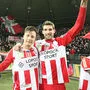 Die GAK-Spieler Alexander Rother (links) und Philipp Wendler jubelten 