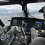 Blick aus dem Cockpit des AW169 auf das Ennstal