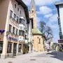Menschenleere Straßen in Kitzbühel