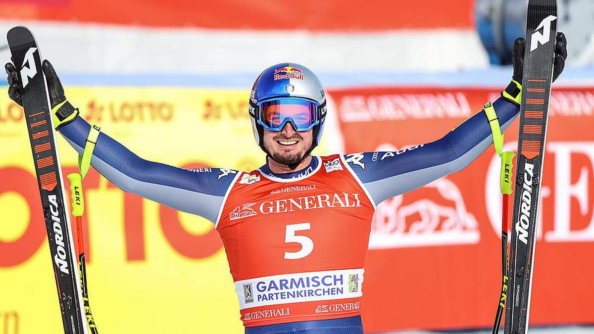 Dominik Paris feiert in der Abfahrt in Garmisch seinen ersten Saisonsieg