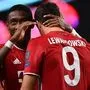 David Alaba und Robert Lewandowski freuen sich über den Finaleinzug