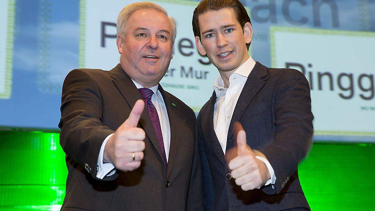 Hermann Schützenhöfer und Sebastian Kurz in der Steiermark vor zwei Jahren