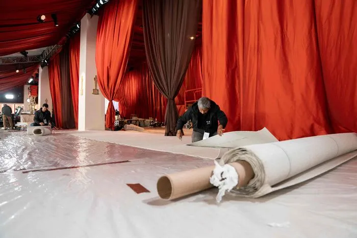 Die "Academy of Motion Picture Arts and Sciences" als Veranstalter hat sich für einen "roten" Teppich in Champagnerfarbe entschieden.