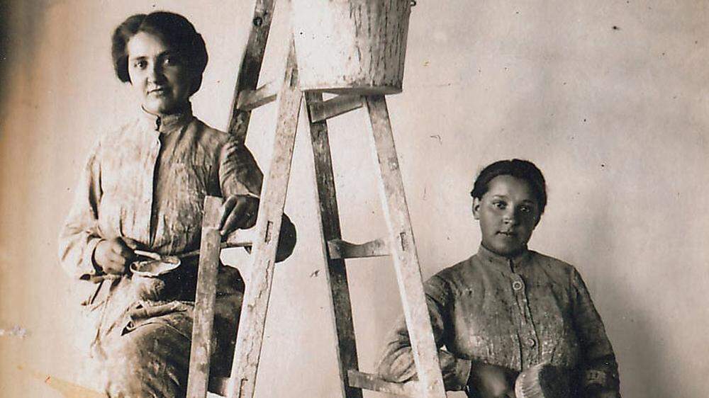 Josefa und Hedwig Trukenthaner, Maler- und Anstreicherinnen aus Deutschlandsberg, 1916