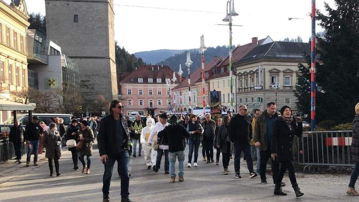 Der Corona-Protestmarsch in Judenburg