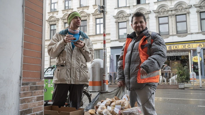 Moritz Welsch (21) und David Sonnenbaum (35) sind Dumpster aus Wien