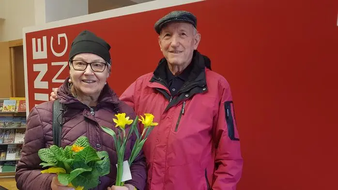 Gerlinde und Erich Hofer in der Leobener Redaktion 