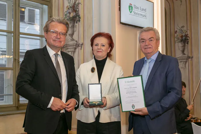 Ehrung für Barbara Kaiser, vormalige Leiterin des Museumsstandorts Schloss Eggenberg und Direktorin des Landesmuseums Joanneum