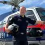 Josef Samonig vor dem Polizeihubschrauber | Josef Samonig will den Standort in Klagenfurt weiterentwickeln