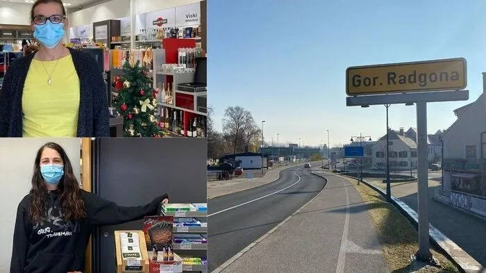 Metka Ružič (oben) und Mojca Kukovec  (unten) berichten von fehlenden Kundinnen und Kunden in Gornja Radgona seit dem neuerlichen Lockdown in Österreich